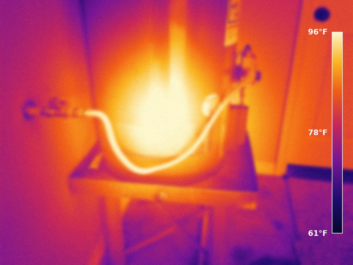 Thermal imaging scan revealing hidden moisture and missing insulation